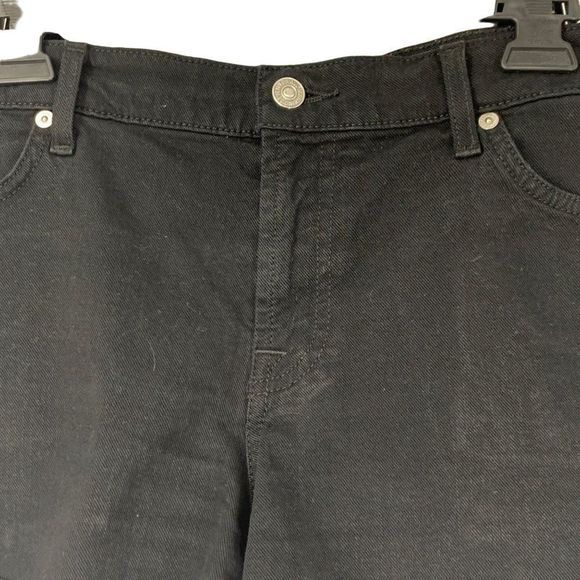 7 For All Mankind Womens Black Denim Cutoff High-Rise Jeans Shorts Size 32 3223 - Picture 4 of 12
